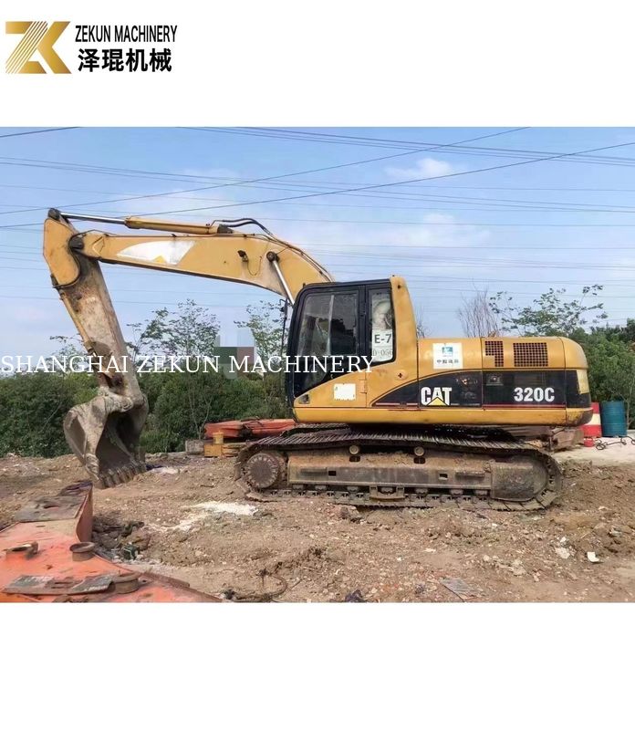 ใช้ CAT 320C Excavator 320 ชั่วโมงทํางาน 4001-6000 ความจุของถัง 0.8m3