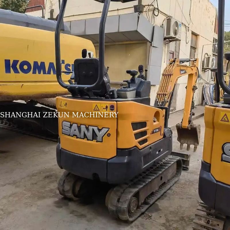 10.3KW Sany SY16C 1.6Ton Mini Excavator กับยางยางและปั๊มไฮดรอลิกเดิม