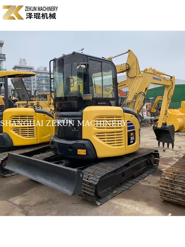 มือสอง Komatsu PC55MR-2 Excavator ด้วยพลังงาน 28.5KW และความจุของถัง 0.2m3
