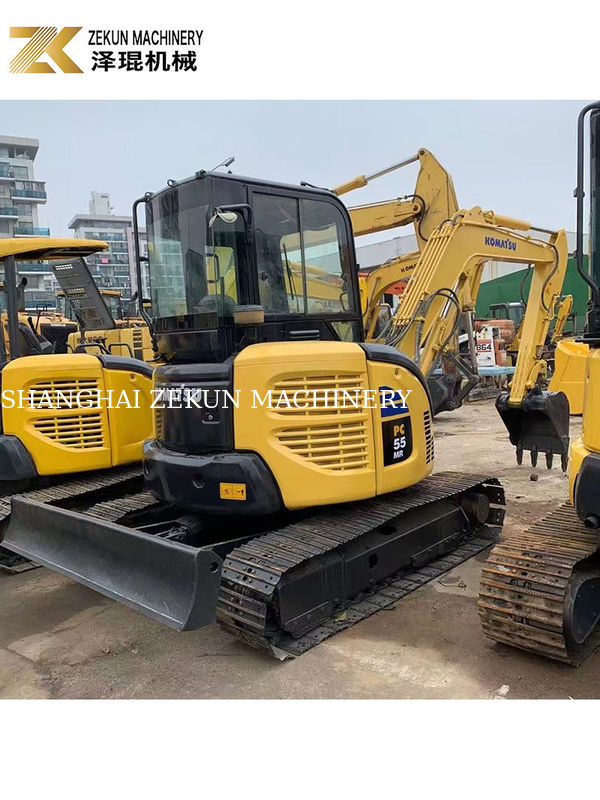 มือสอง Komatsu PC55MR-2 Excavator ด้วยพลังงาน 28.5KW และความจุของถัง 0.2m3