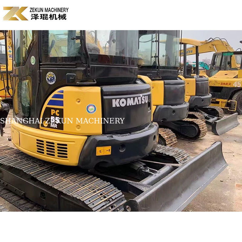 มือสอง Komatsu PC55MR-2 Excavator ด้วยพลังงาน 28.5KW และความจุของถัง 0.2m3