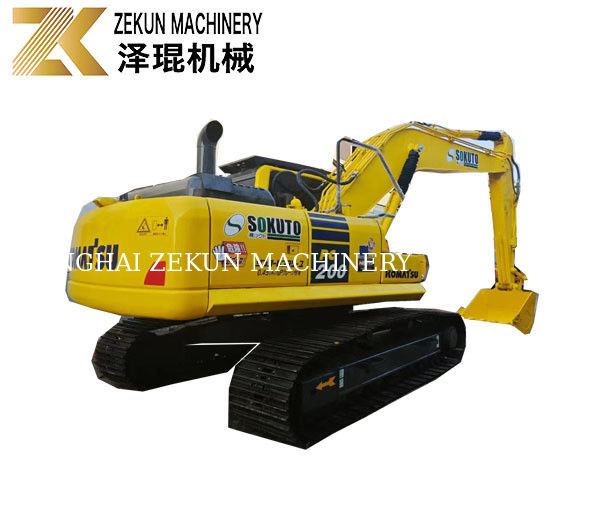 ชั่วโมงทํางานต่ํา 2001-4000 Komatsu PC200-8 เครื่องขุดคลื่นมือสองในสภาพดี