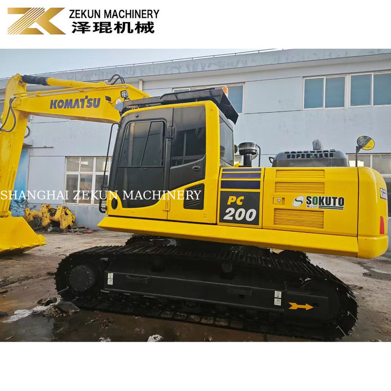 ชั่วโมงทํางานต่ํา 2001-4000 Komatsu PC200-8 เครื่องขุดคลื่นมือสองในสภาพดี