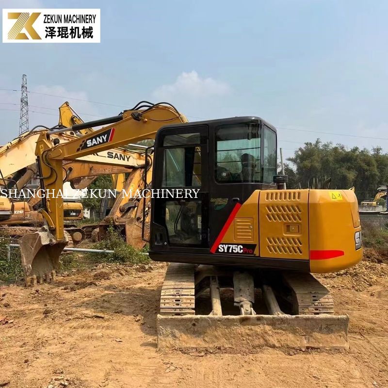 ปี 2022 ใช้ 7.5T Sany 75C Excavator SY75C-8 SY75C PRO เครื่องขุดมือสอง