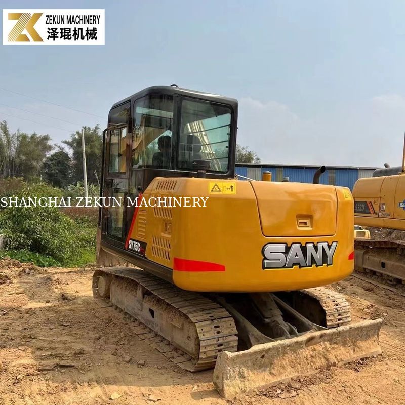 ปี 2022 ใช้ 7.5T Sany 75C Excavator SY75C-8 SY75C PRO เครื่องขุดมือสอง
