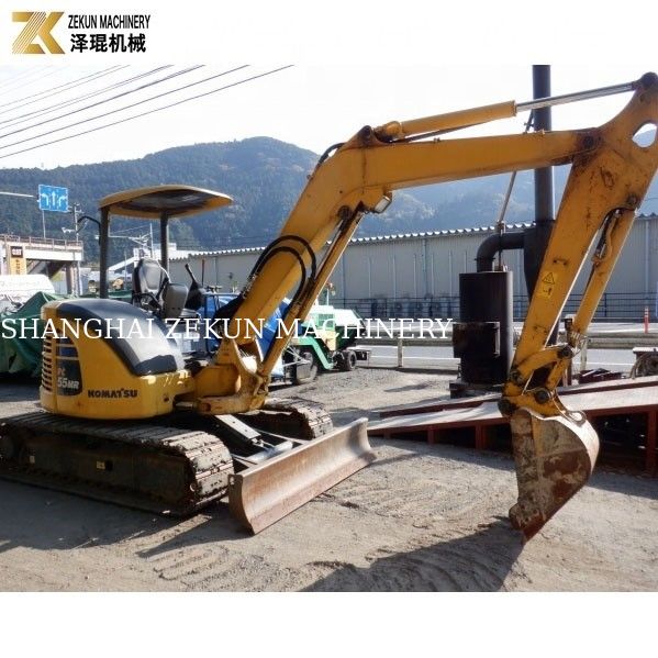 ใช้ญี่ปุ่น Komatsu PC55MR PC55MR-2 Excavator 5.5Ton สําหรับการก่อสร้างและการทํานา