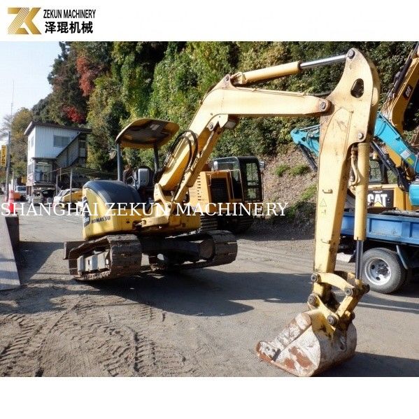 ใช้ญี่ปุ่น Komatsu PC55MR PC55MR-2 Excavator 5.5Ton สําหรับการก่อสร้างและการทํานา