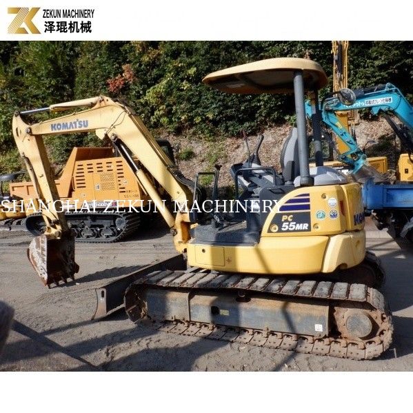 ใช้ญี่ปุ่น Komatsu PC55MR PC55MR-2 Excavator 5.5Ton สําหรับการก่อสร้างและการทํานา