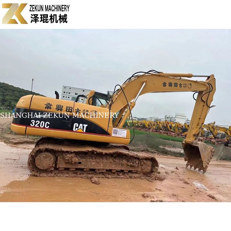 110KW อุปกรณ์หนักที่ใช้ CAT320 Excavator Caterpillar 320C ชั่วโมงทํางาน 4001-6000