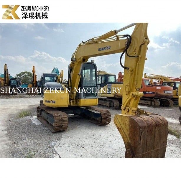 อุปกรณ์ขุด Komatsu PC78 7ton PC78US-6 ขนาด 0.28m3 ความจุของถังและพลังงาน 37KW