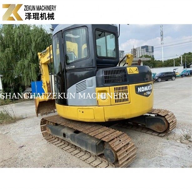 อุปกรณ์ขุด Komatsu PC78 7ton PC78US-6 ขนาด 0.28m3 ความจุของถังและพลังงาน 37KW