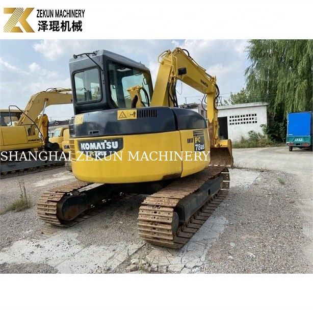 อุปกรณ์ขุด Komatsu PC78 7ton PC78US-6 ขนาด 0.28m3 ความจุของถังและพลังงาน 37KW