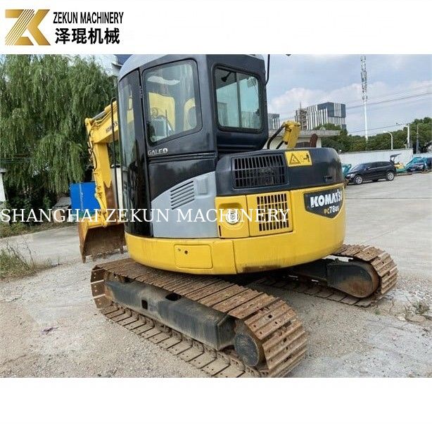 อุปกรณ์ขุด Komatsu PC78 7ton PC78US-6 ขนาด 0.28m3 ความจุของถังและพลังงาน 37KW