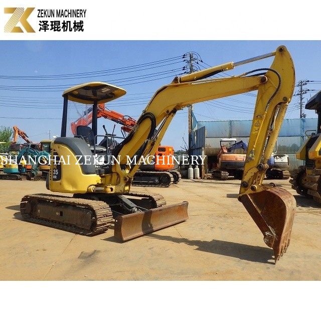 ขนาดเล็กใช้ Komatsu PC35 Excavator น้ําหนักการทํางาน 3 ตัน น้ําหนักเครื่องจักร 3700 กิโลกรัม