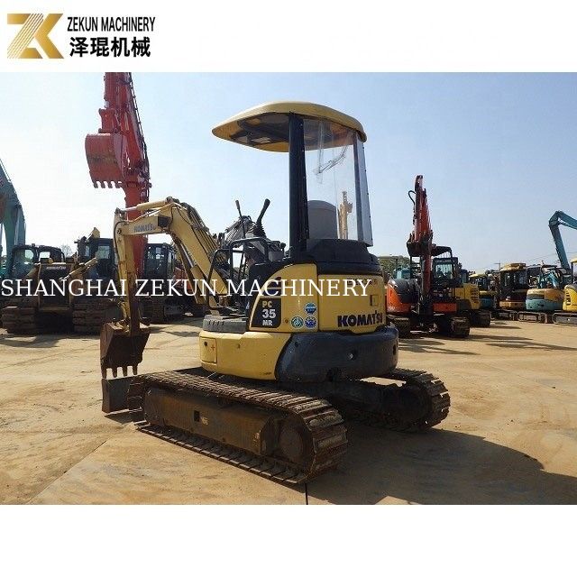 ขนาดเล็กใช้ Komatsu PC35 Excavator น้ําหนักการทํางาน 3 ตัน น้ําหนักเครื่องจักร 3700 กิโลกรัม