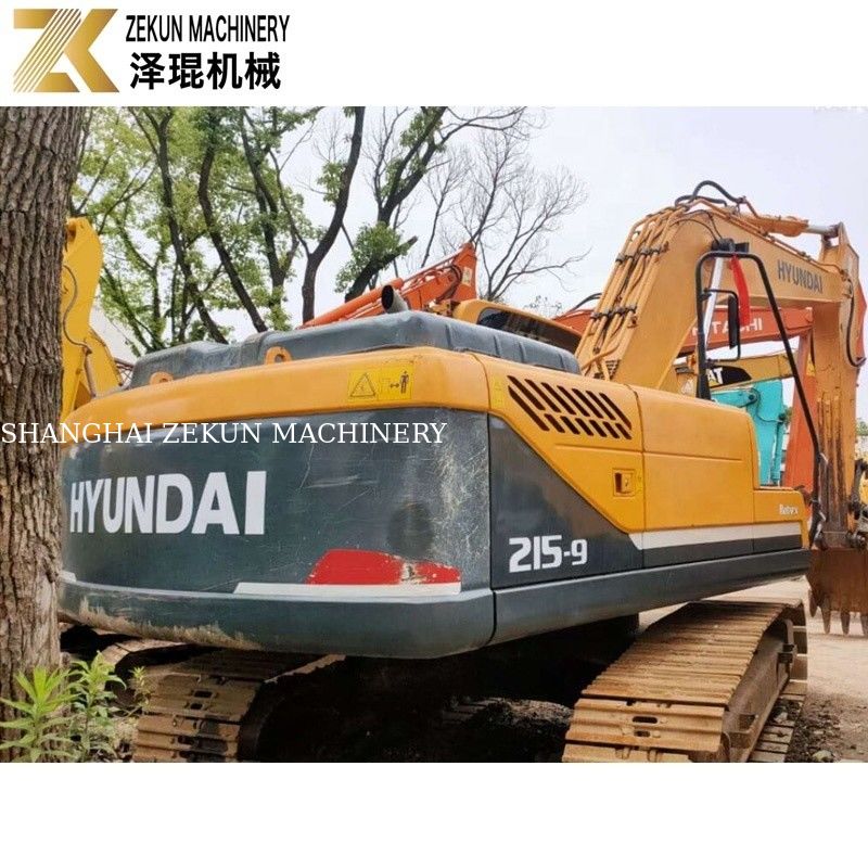 21 ตันใช้ Hyundai 215 Excavator R215-9 เครื่องขุดมือสองที่มีปั๊มเดิม