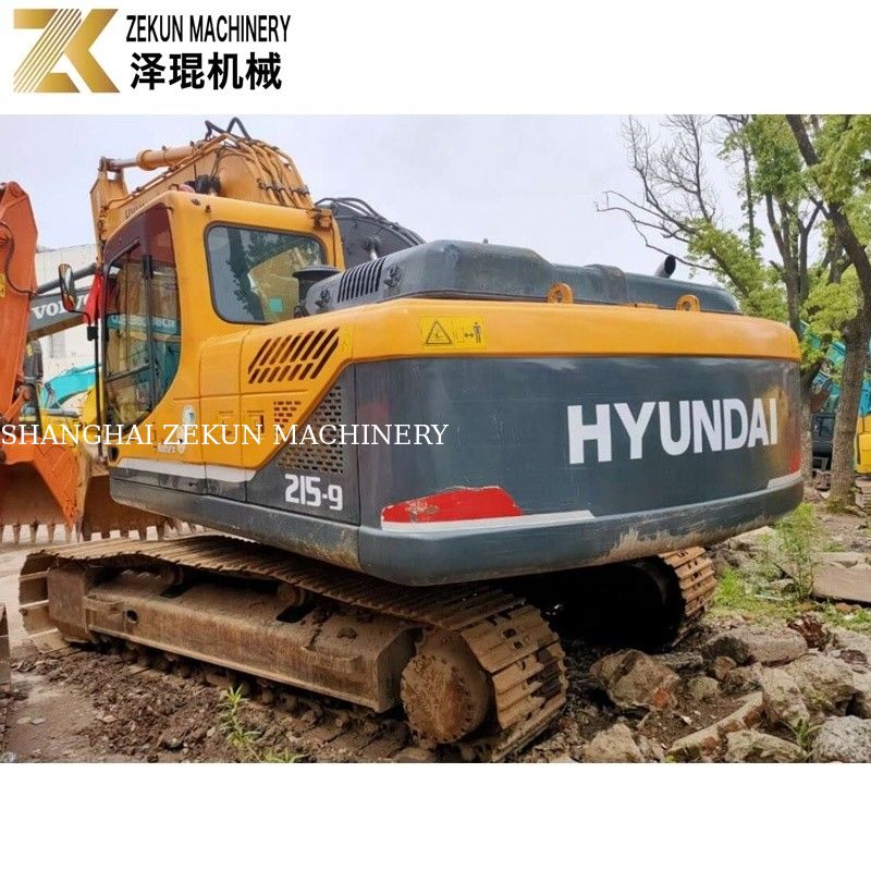 21 ตันใช้ Hyundai 215 Excavator R215-9 เครื่องขุดมือสองที่มีปั๊มเดิม