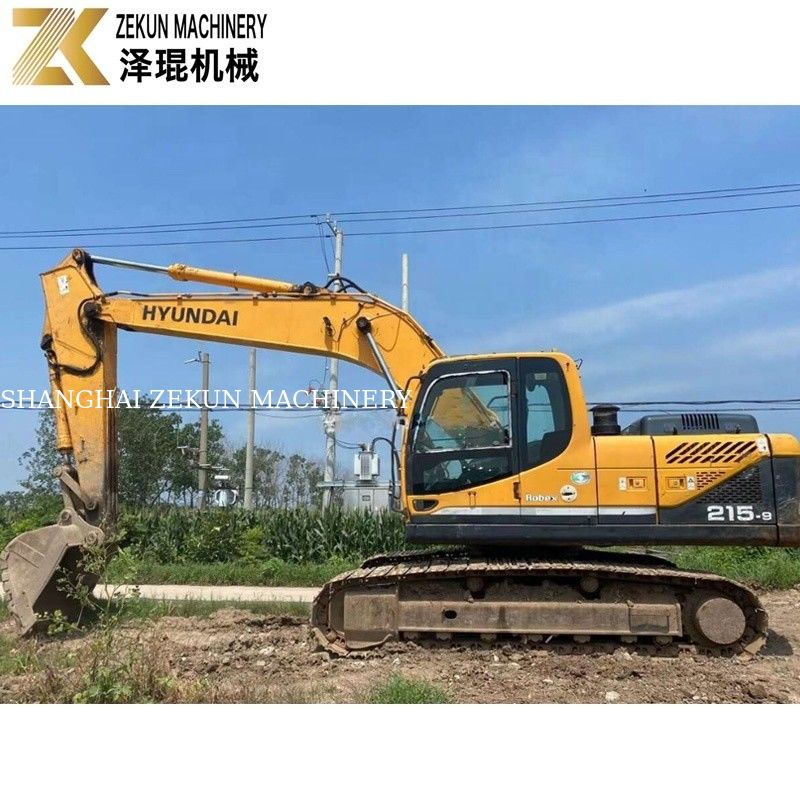 112KW 2018 Hyundai R215 Excavator 215-9 21.5 ตัน เครื่องขุดมือสอง