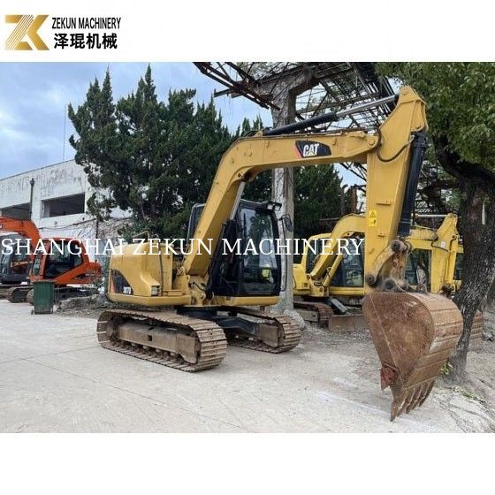 41.5KW ใช้ Cat 307 Excavator 7 ตัน ใช้ Crawler Excavator การก่อสร้าง
