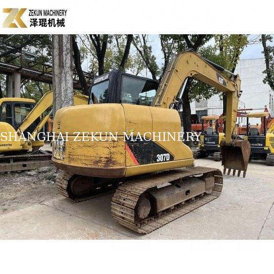 41.5KW ใช้ Cat 307 Excavator 7 ตัน ใช้ Crawler Excavator การก่อสร้าง