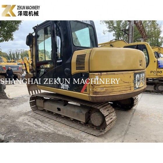 41.5KW ใช้ Cat 307 Excavator 7 ตัน ใช้ Crawler Excavator การก่อสร้าง