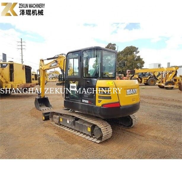 เครื่องขุดเล็ก SY55C ของเดิมที่ใช้แล้ว พร้อมอุปกรณ์เสริม SY55C ในราคาถูก