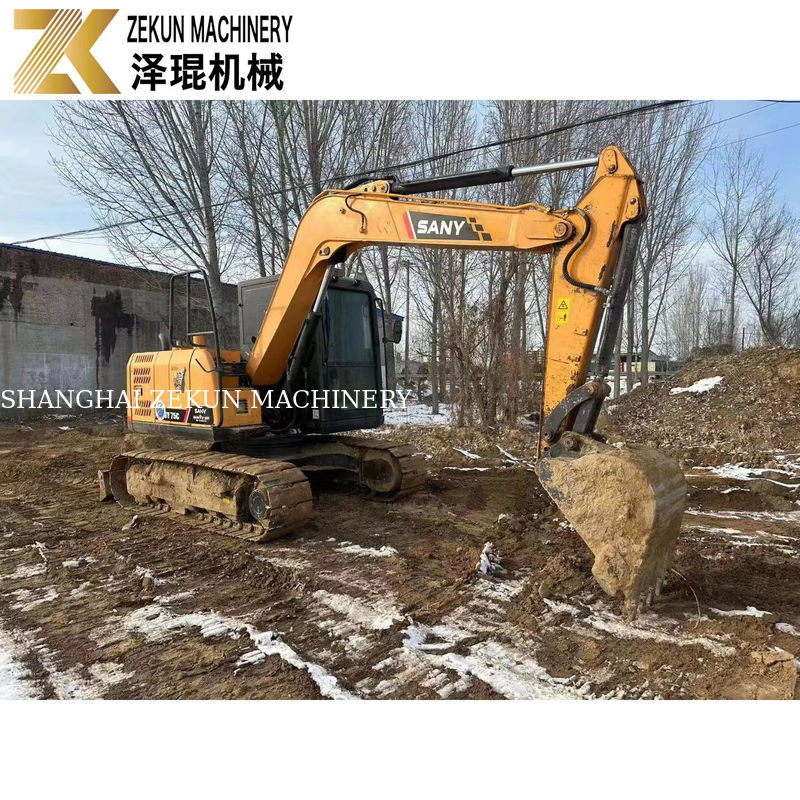 7.5ton SANY 75C Excavator ใช้กับกระบอกไฮดรอลิกอื่น ๆ และในปี 2015