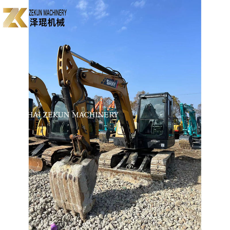 SANY SY60C โปร 6 ตัน ใช้ Excavator รอบ 36KW พลังงานมือสอง Diggers
