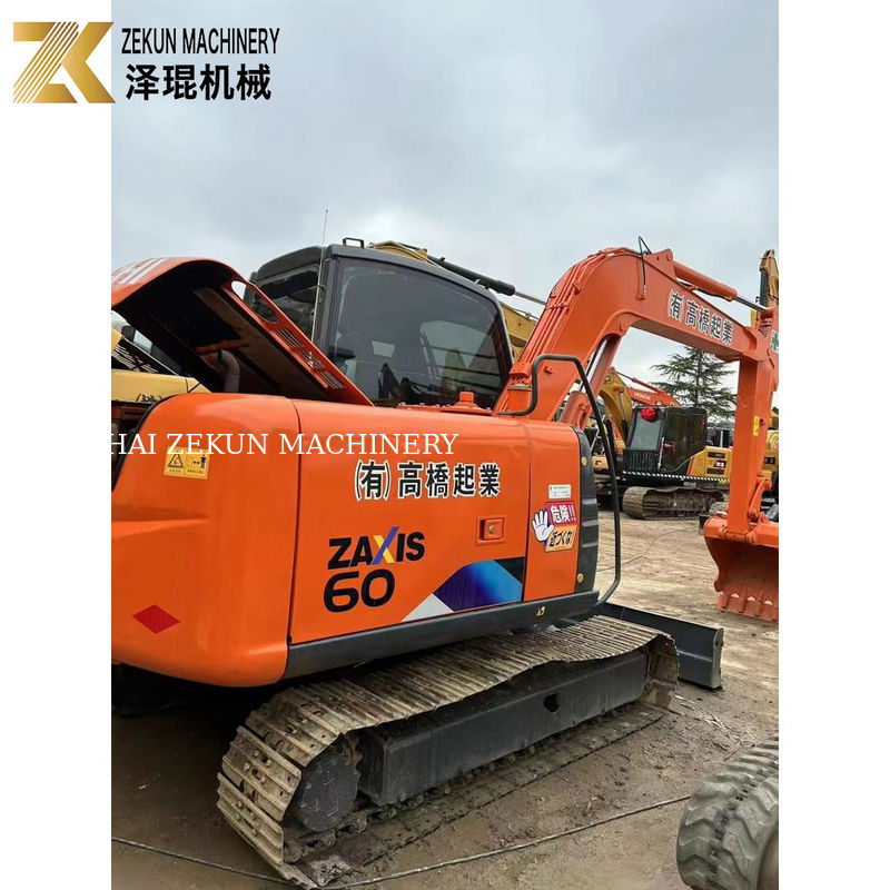 HITACHI ZX 60 6 ตัน มินิ มือสอง เครื่องขุดไฮดรอลิก ขนาด 0.22 m3 ความจุถัง