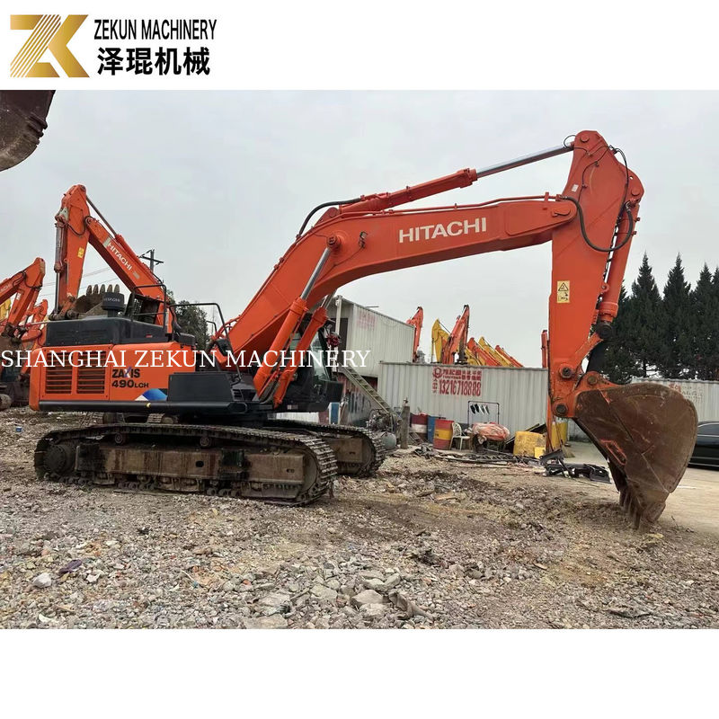 อริจินอล 49T ฮิตาชิ ZX 490 LCA-5A เครื่องขุดมือสองที่มีระบบไฮดรอลิกอื่น ๆ
