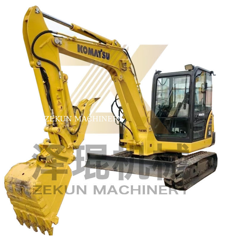 เครื่องขุด Komatsu PC56 มือสอง ขนาด 0.2m3 ความจุของถังและ 0-2000 ชั่วโมงทํางาน