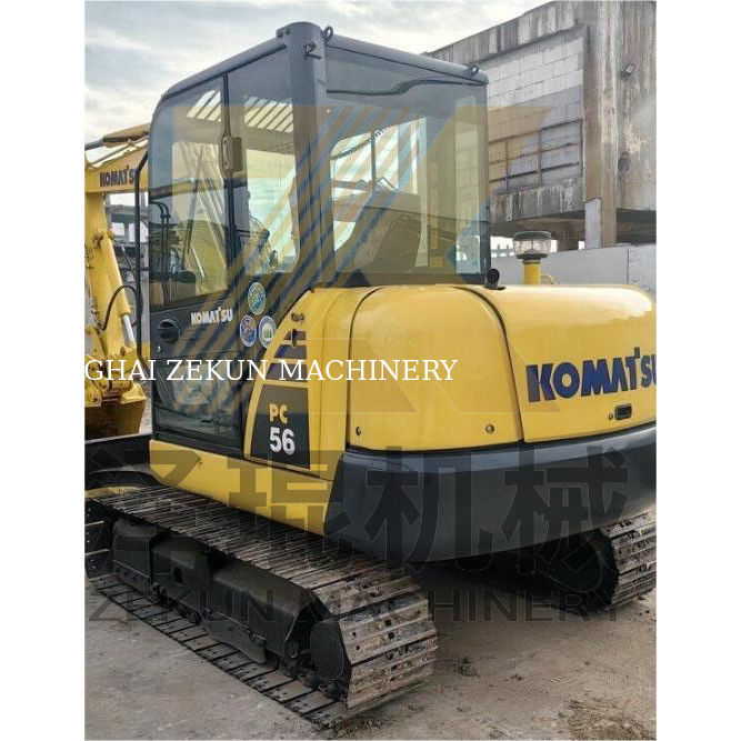เครื่องขุด Komatsu PC56 มือสอง ขนาด 0.2m3 ความจุของถังและ 0-2000 ชั่วโมงทํางาน