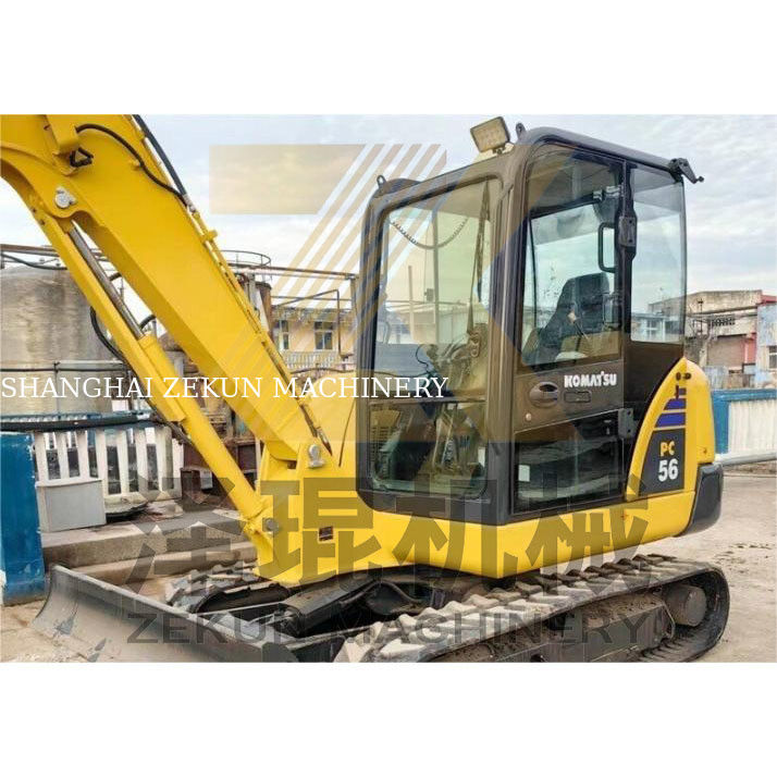 เครื่องขุด Komatsu PC56 มือสอง ขนาด 0.2m3 ความจุของถังและ 0-2000 ชั่วโมงทํางาน