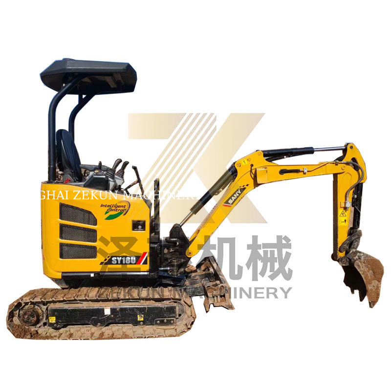 สภาพดี SANY SY18 เครื่องขุดขนาดเล็ก 1.8 ตัน พร้อมกระบอกไฮดรอลิกอื่น ๆ