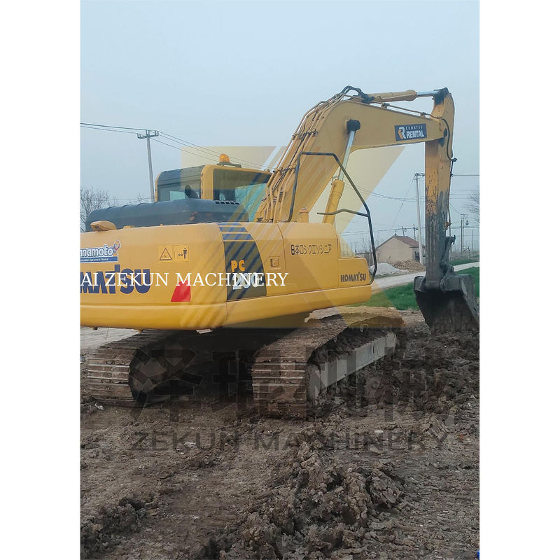 Komatsu PC200-7 PC200-8N1 เครื่องขุด Crawler Excavator Digger ที่มีเครื่องยนต์ 110KW ในเซี่ยงไฮ้