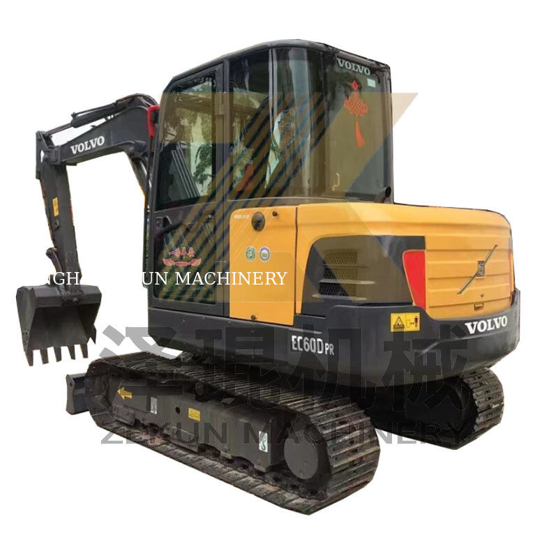 เครื่องขุดขนาดเล็ก Volvo EC55 EC60 ที่ใช้วาล์วไฮดรอลิกอื่น ๆ มีเวลาทํางานต่ํา