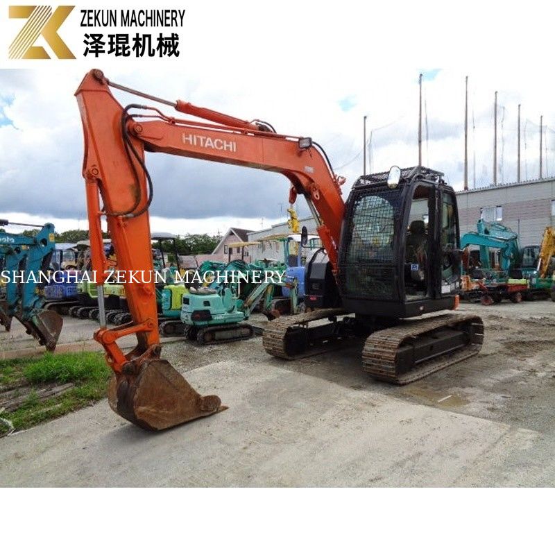 ญี่ปุ่นนําเข้า 7.5 ตันใช้ Hitachi ZX75 Excavator Isuzu เครื่องยนต์ ZX75US-A สําหรับการเกษตร