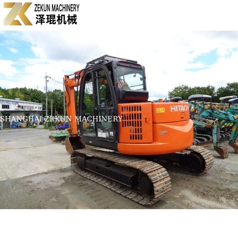 ญี่ปุ่นนําเข้า 7.5 ตันใช้ Hitachi ZX75 Excavator Isuzu เครื่องยนต์ ZX75US-A สําหรับการเกษตร
