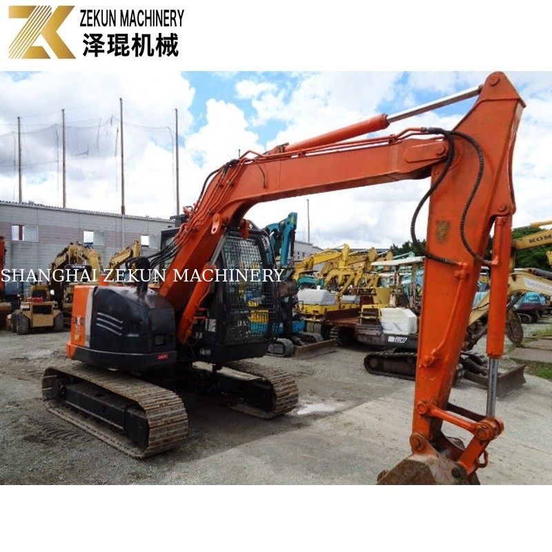 ญี่ปุ่นนําเข้า 7.5 ตันใช้ Hitachi ZX75 Excavator Isuzu เครื่องยนต์ ZX75US-A สําหรับการเกษตร