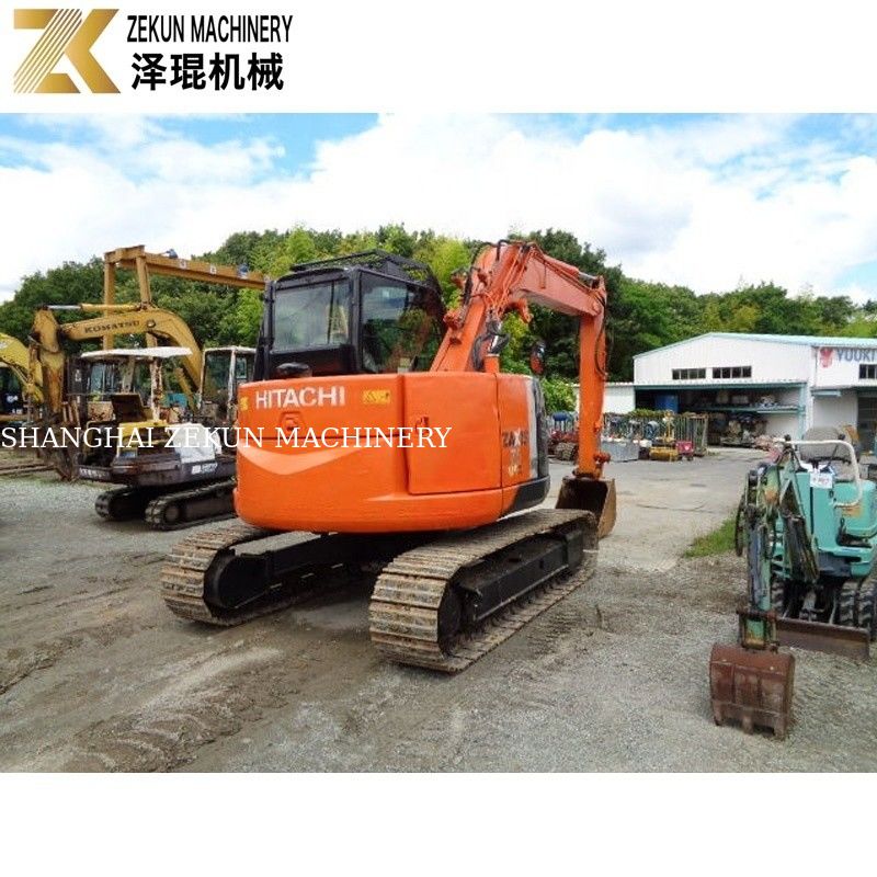 ญี่ปุ่นนําเข้า 7.5 ตันใช้ Hitachi ZX75 Excavator Isuzu เครื่องยนต์ ZX75US-A สําหรับการเกษตร