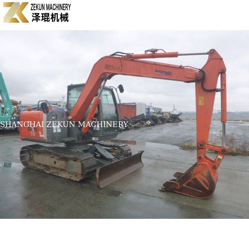 ถังขนาดเล็กใช้ 7 ตัน ฮิตาชิ ZX 70 Excavator With Thumb ZX70-3 0-2000 ชั่วโมงการทํางาน