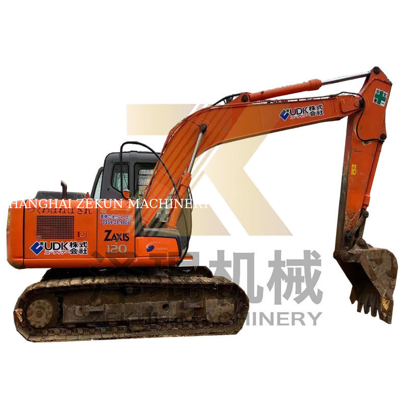 4001-6000 ชั่วโมงทํางาน ฮิตาชิ ZX120-6 มือสอง มินิ Excavator ด้วยเครื่องยนต์ ISUZU