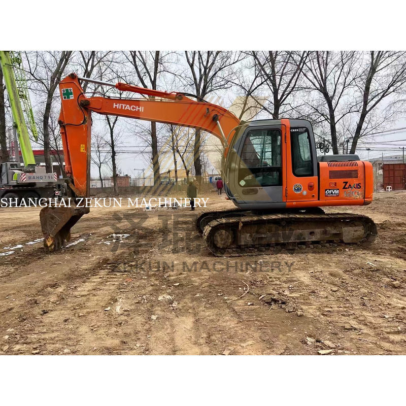 4001-6000 ชั่วโมงทํางาน ฮิตาชิ ZX120-6 มือสอง มินิ Excavator ด้วยเครื่องยนต์ ISUZU