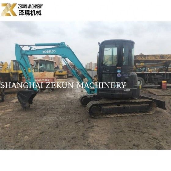 ใช้ Kobelco SK55 Excavator เครื่องยนต์เดิม ชั่วโมงทํางานต่ํา 1000-3000