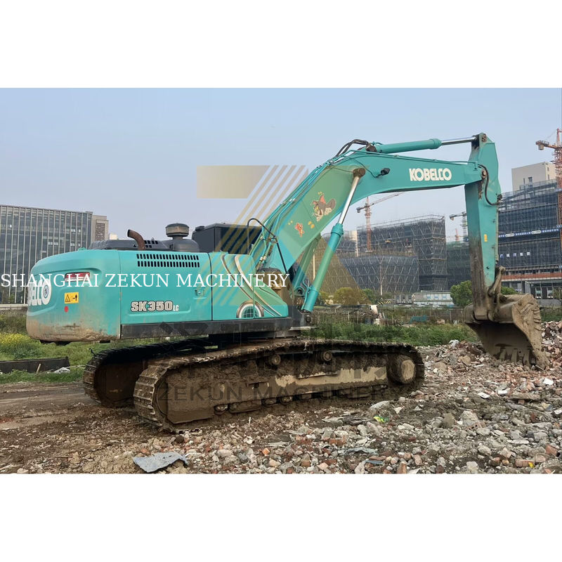 สภาพดี Kobelco SK350LC 8 Excavator ขนาด 1.6 m3 ความจุถังและเครื่องยนต์ HINO