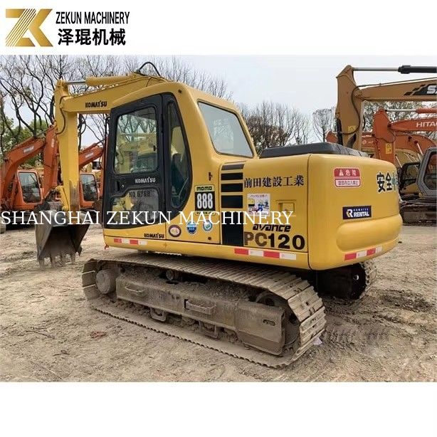 ราคาถูก 63kw Komatsu PC120-6 เครื่องขุดคลาน 120 6 8 สําหรับการขุดเกษตร