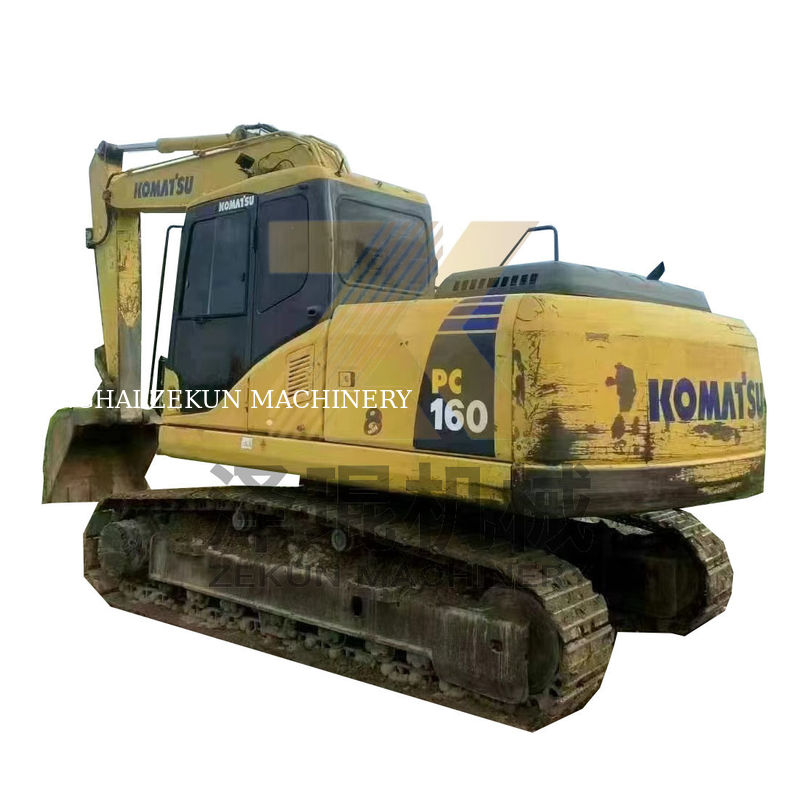 Komatsu PC160 เครื่องขุด 16 ตัน เครื่องใช้เดิมที่มีเวลาการทํางานต่ําในญี่ปุ่น