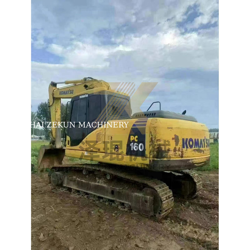 Komatsu PC160 เครื่องขุด 16 ตัน เครื่องใช้เดิมที่มีเวลาการทํางานต่ําในญี่ปุ่น