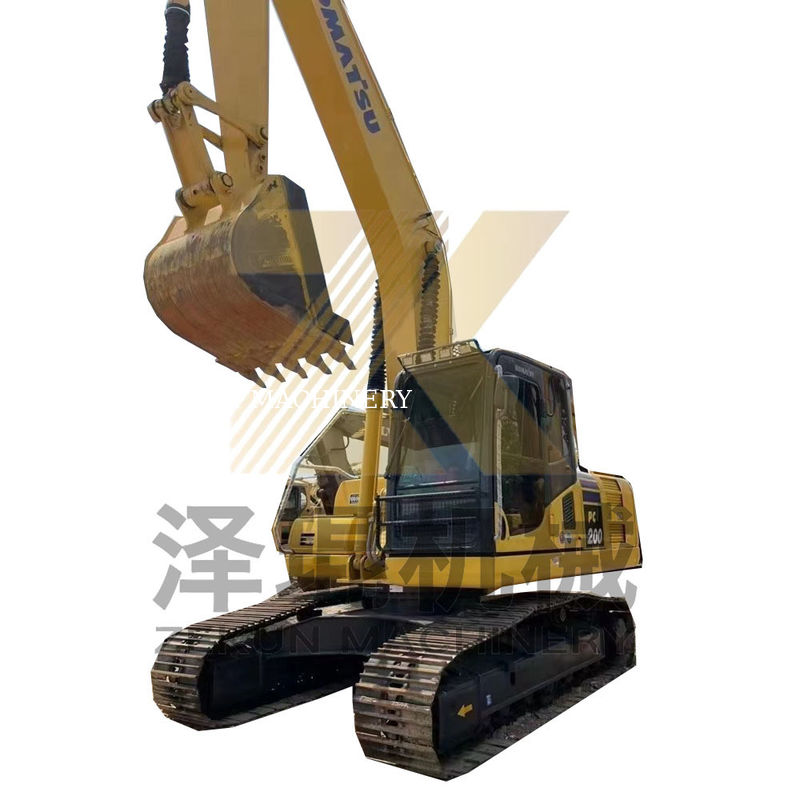 เครื่องขุดที่ใช้ Komatsu PC200-8 PC200 เครื่องขนดินขนาด 0.8m3