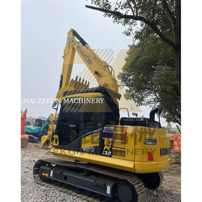 2020 ใช้ Komatsu PC130-7 เครื่องขุดไฮดรอลิก 13 ตัน เครื่องขุดขนาดเล็ก 0.53M3 ความจุถัง